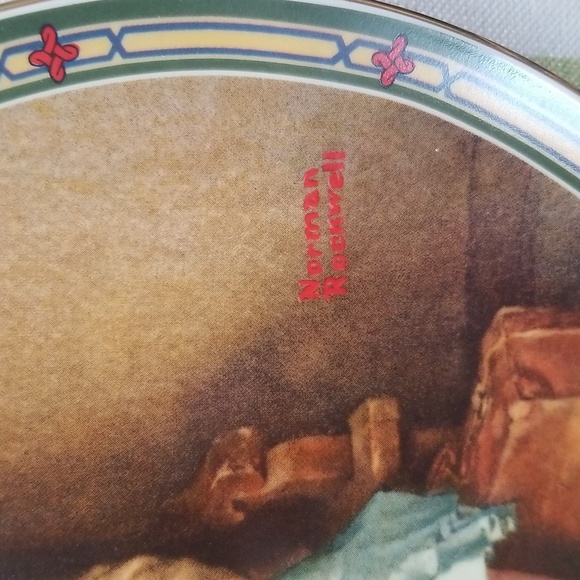 P2a- Knowles Norman Rockwell "A Young Girl's Dream" 1985 LE Collector's Plate - Picture 2 of 9